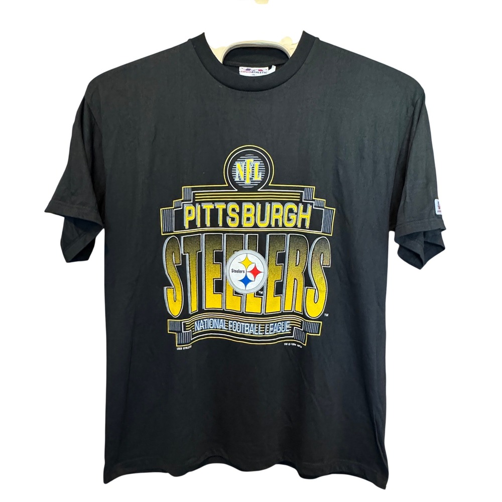 90s Vintage Deadstock Pittsburgh Steelers T-Shirt Mens XL NFL Logo Athletic